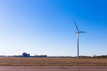 wind turbine in the field