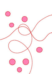 abstract background with dot isolated on white background