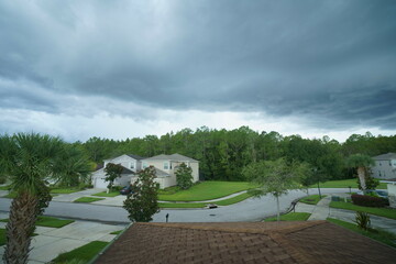Thunderstorm cloud above a Florida community