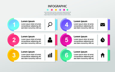 Modern Business data visualization. Process chart. Abstract elements of graph, diagram with steps, options, processes. Vector business template for presentation. Creative concept for infographic.