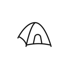 Tent icon flat vector illustration