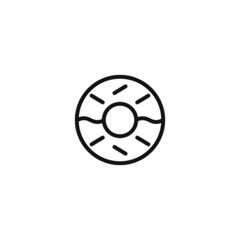 Donuts icon flat vector illustration