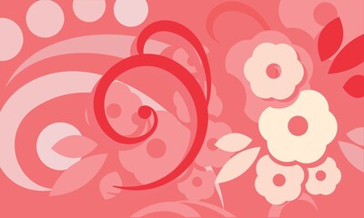 pink background image with floral motifs in it