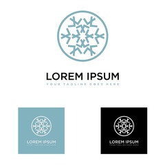 Simple and unique Double letter L like human or body around image graphic icon logo design abstract concept vector stock. Can be used as a symbol related to community.