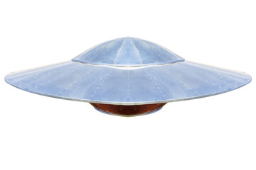 UFO -  Alien spaceship isolated on white background with clipping path