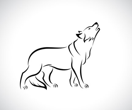 Vector of wolf design on white background. Easy editable layered vector illustration. Wild Animals.