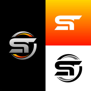 ST Letter Initial Logo Design Template Vector Illustration