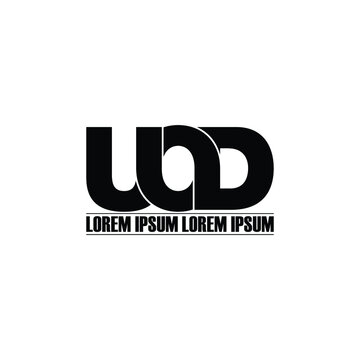 UOD letter monogram logo design vector