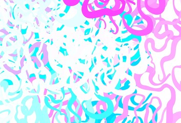 Light Pink, Blue vector background with abstract shapes.