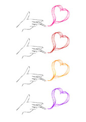 タバコを持つ手