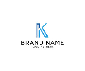 Letter K logo design vector template