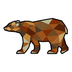 Abstract geometric bear design