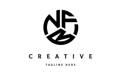 NFB circle three letter logo vector