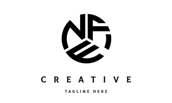 NFF circle three letter logo vector