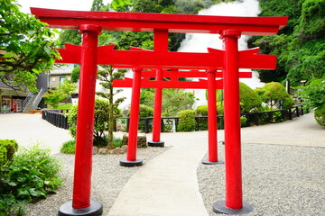 Torii Gate of Hakuryuu Inari Shrine in Oita, Kyushu, Japan - 日本 九州 大分県 別府...