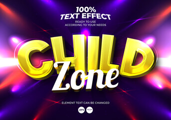 Child Zone Text Effect