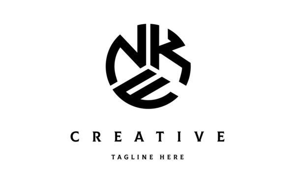 NKF circle three letter logo vector