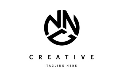 NNC circle three letter logo vector
