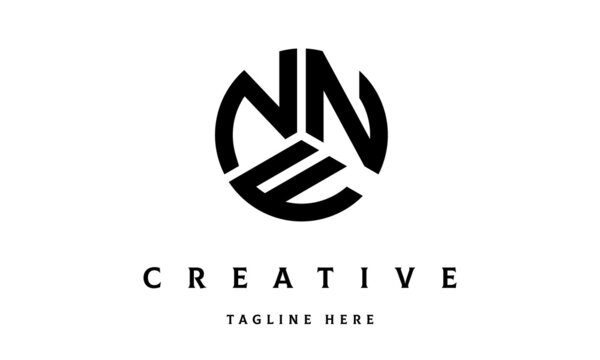 NNF circle three letter logo vector