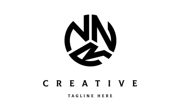 NNR circle three letter logo vector