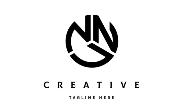 NNU circle three letter logo vector