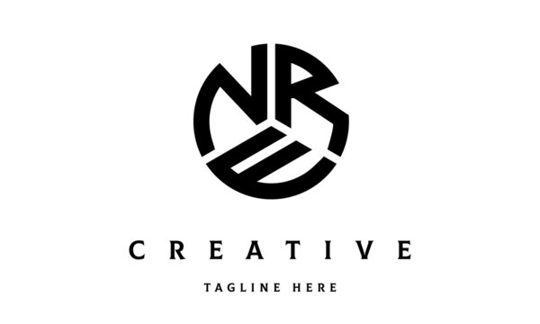 NRE circle three letter logo vector