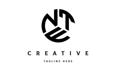 NTF circle three letter logo vector