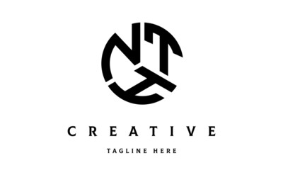 NTH circle three letter logo vector