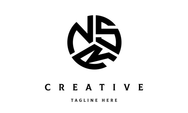NSR circle three letter logo vector
