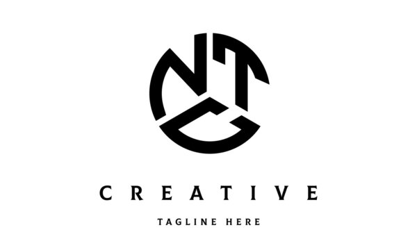 NTC circle three letter logo vector