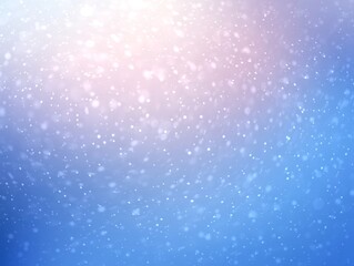 Snow vortex on empty sky blue background with pink sheen lighting. Blur texture.