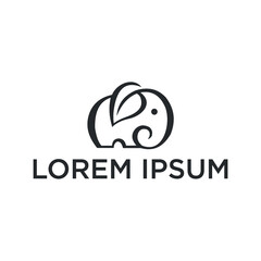 Elephant leaf logo design