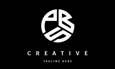 PBS circle three letter logo vector