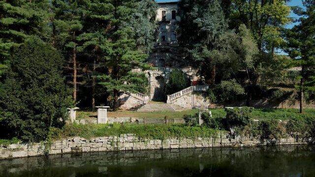 Aerial Drone - Landscape on Villa Clerici XXVIII - Italy.