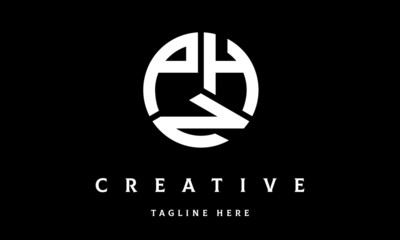 PHN circle three letter logo vector