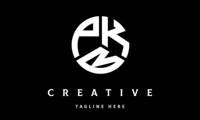 PKB circle three letter logo vector