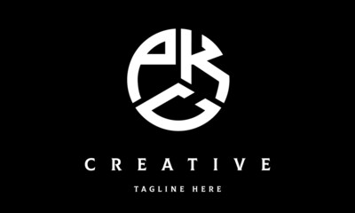 PKC circle three letter logo vector