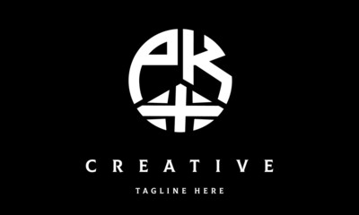 PKX circle three letter logo vector