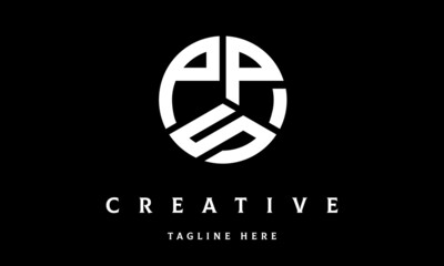 PPS circle three letter logo vector