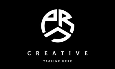 PRJ circle three letter logo vector