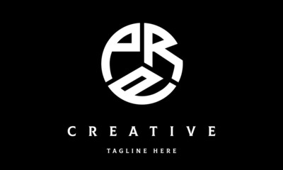 PRP circle three letter logo vector