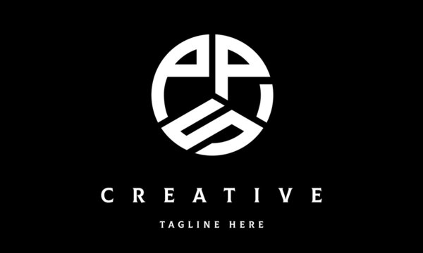 PPS circle three letter logo vector