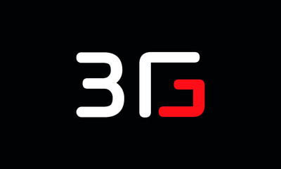BG, GB Abstract  Letters Logo Monogram - obrazy, fototapety, plakaty