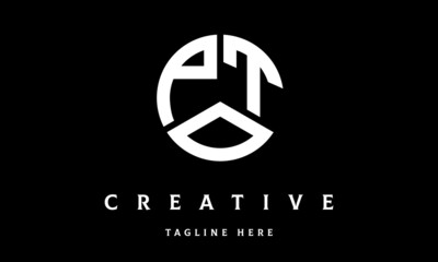 PTO circle three letter logo vector