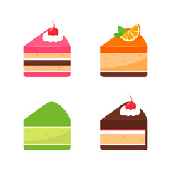 birthday cake vector colorful sweets for birthday party