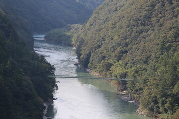 Fototapeta na wymiar Bridge over the Tenryu River
