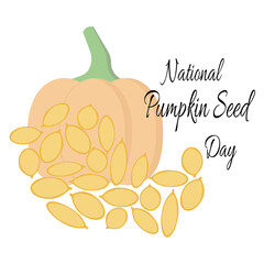 National Pumpkin Seed Day, Idea for poster, banner or postcard
