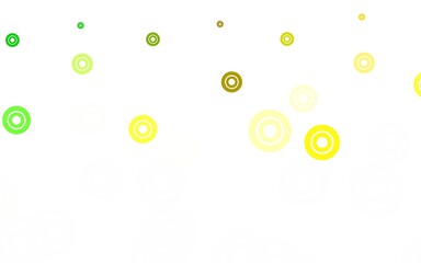 Light Green, Yellow vector texture with disks.