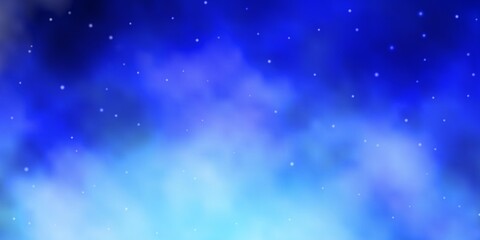 Light Blue, Red vector background with colorful stars.