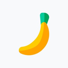 Banana Icon. Food and Equipment Icon. Perfect for website mobile app presentation and any other projects. Icon design flat style